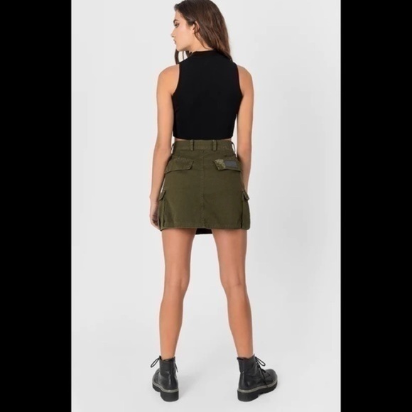 CARMAR OD CARGO SKIRT WITH STONEWASH AND GRINDING MINI skirt - Picture 3 of 9